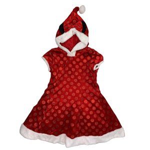 Disney Parks Minnie Mouse Santa Holiday Dress L